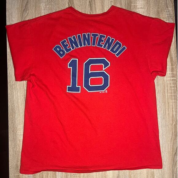 Andrew Benintendi Red Sox Vintage Red Shirt Jersey Mens XL - Picture 1 of 3